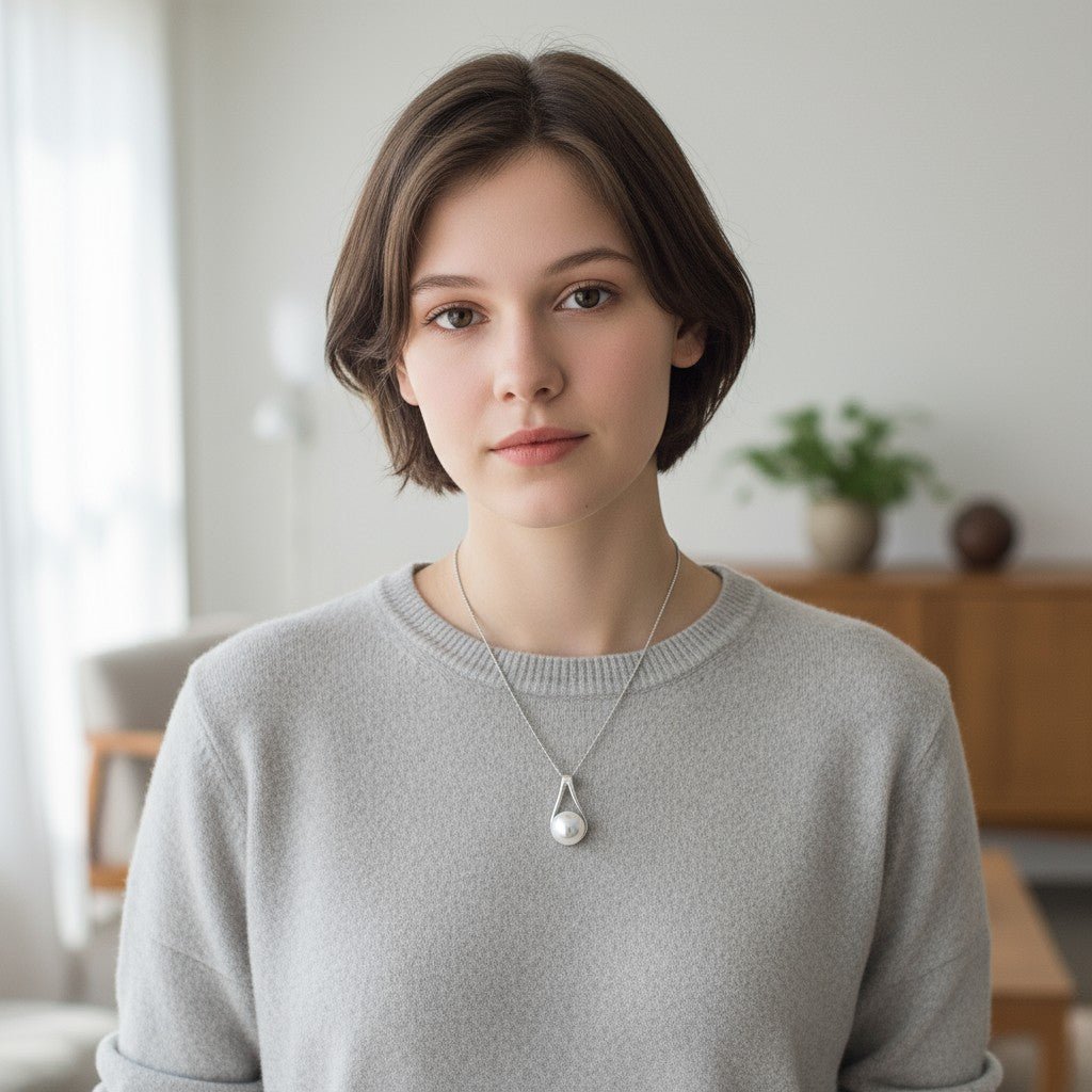 Zilveren Parel Ketting dames - Aramat Jewels - Halskettingen - cadeautip