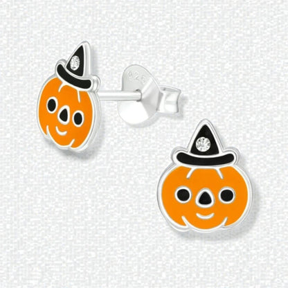 Zilveren Pompoen Oorbellen voor Halloween - Aramat Jewels - Oorbellen - cadeautip