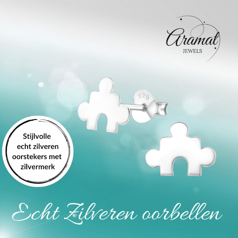 Zilveren Puzzelstuk Oorstuds - 10x7mm - oor953 - 24981 - Oorbellen kopen# - 10mm - 7mm - 925 Zilver