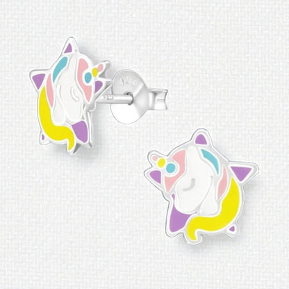 Zilveren Unicorn Oorbellen - Ster & Eenhoorn - Aramat Jewels - Oorbellen - cadeautip