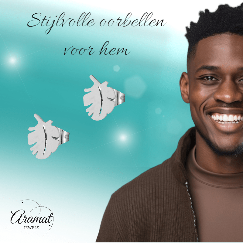 Zilverkleurige blad oorbellen 10×7 mm - oor3398 - XE76502 - Oorbellen kopen# - 10mm - alles - blad