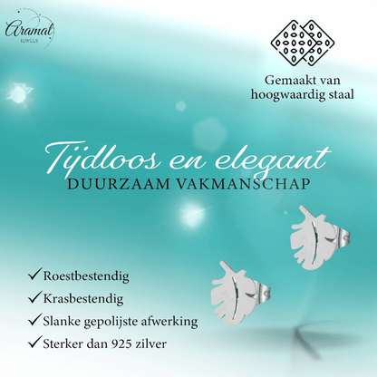 Zilverkleurige blad oorbellen 10×7 mm - oor3398 - XE76502 - Oorbellen kopen# - 10mm - alles - blad