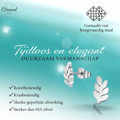 Zilverkleurige blad oorbellen 12×7 mm - oor4241 - 29802 - Oorbellen kopen# - 12mm - alles - blad