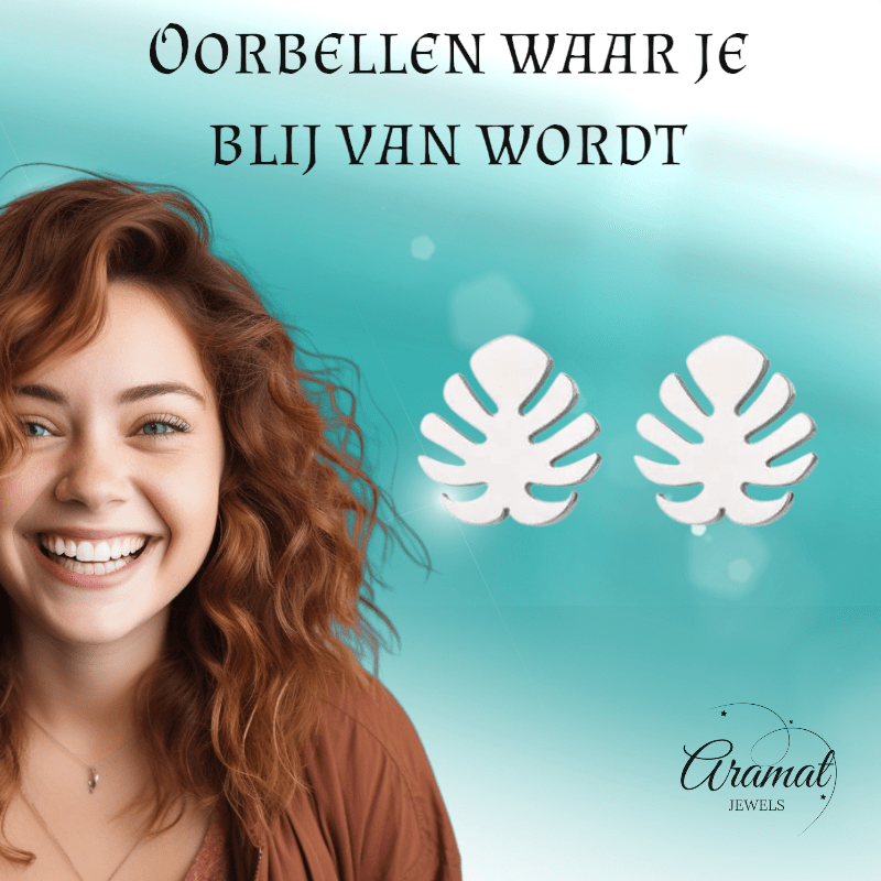 Zilverkleurige blad oorbellen Ø10 mm - oor4237 - Oorbellen kopen# - 10mm - alles - blad