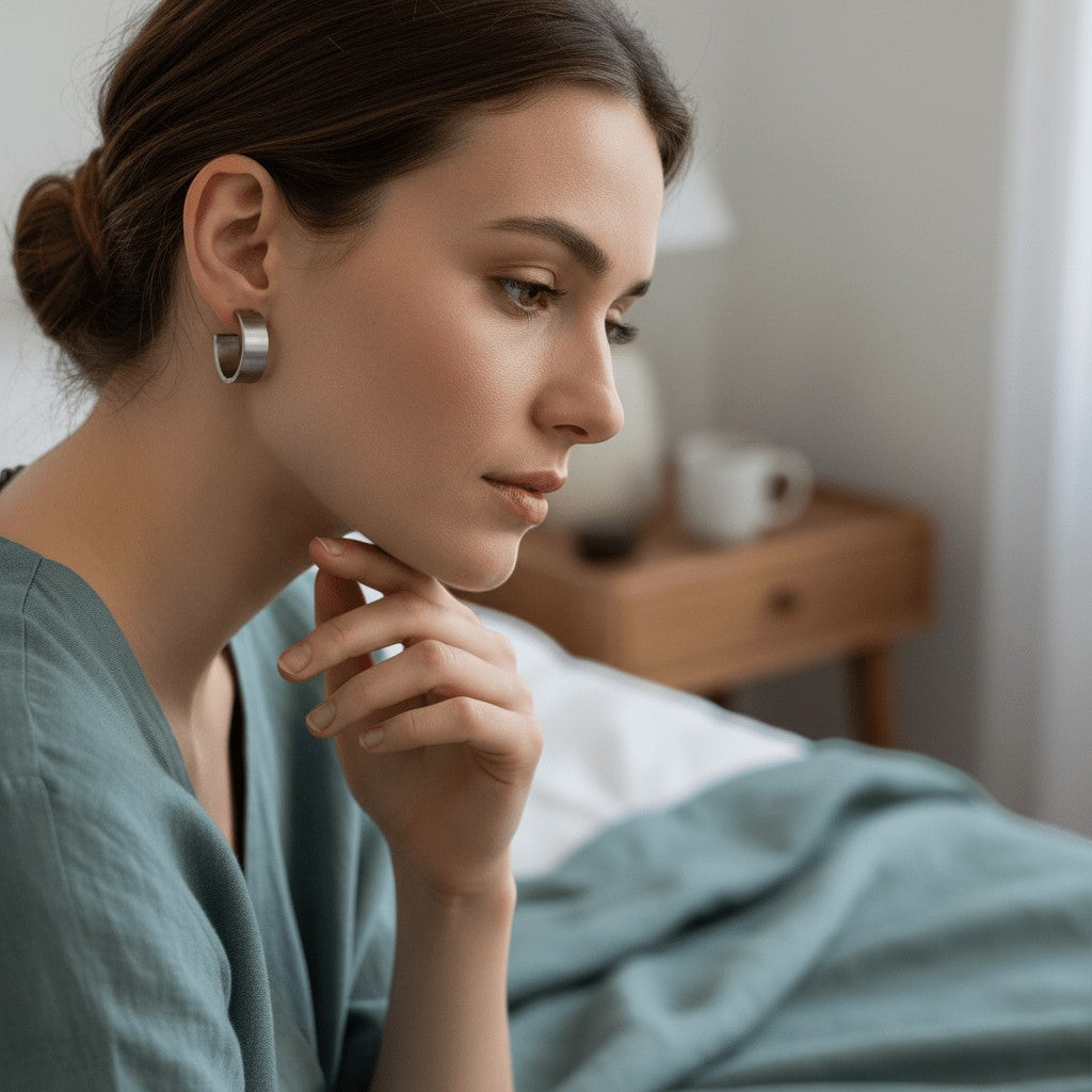 Zilverkleurige Halve RVS Oorringen Glad Design 28x7mm - Aramat Jewels - Oorringen - cadeautip