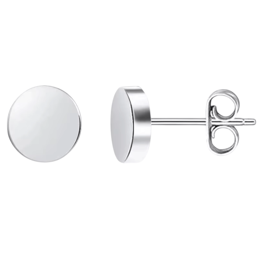 Zilverkleurige Ronde Oorstekers RVS 10mm - Aramat Jewels - Oorbellen - cadeautip