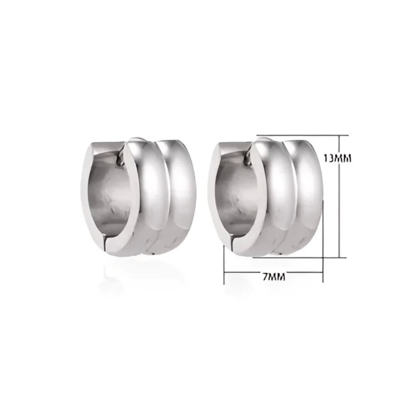 Zilverkleurige RVS Klapcreolen - 13 mm - oor5811 - se20006 - Oorringen kopen# - 13mm - alles - cadeau