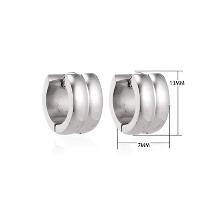 Zilverkleurige RVS Klapcreolen - 13 mm - oor5811 - se20006 - Oorringen kopen# - 13mm - alles - cadeau