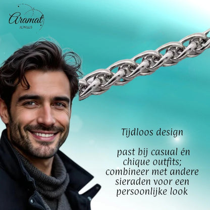 Foxtail Necklace Stainless Steel 75 cm – 10 mm