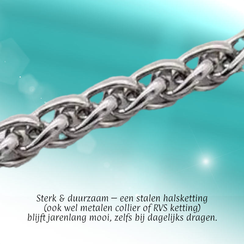 Foxtail Necklace Stainless Steel 75 cm – 10 mm