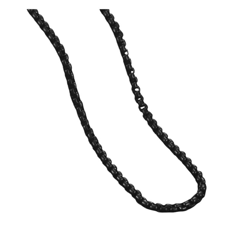 Stainless Steel Jasseron Chain Black 50-60cm - Cool Link Chain Unisex