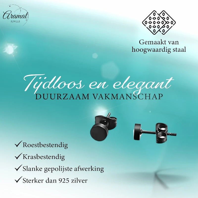 Zwarte Zweerknopjes RVS – 3mm | Mini Oorknopjes - oor3151 - ss0021 - Oorbellen kopen# - 3mm - alles