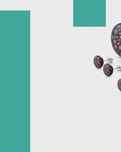 Purple Crocodile Print Earrings