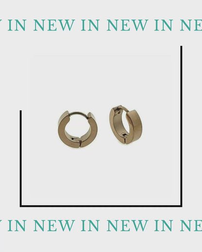 Boucles d'oreilles Rose en acier - 13 mm